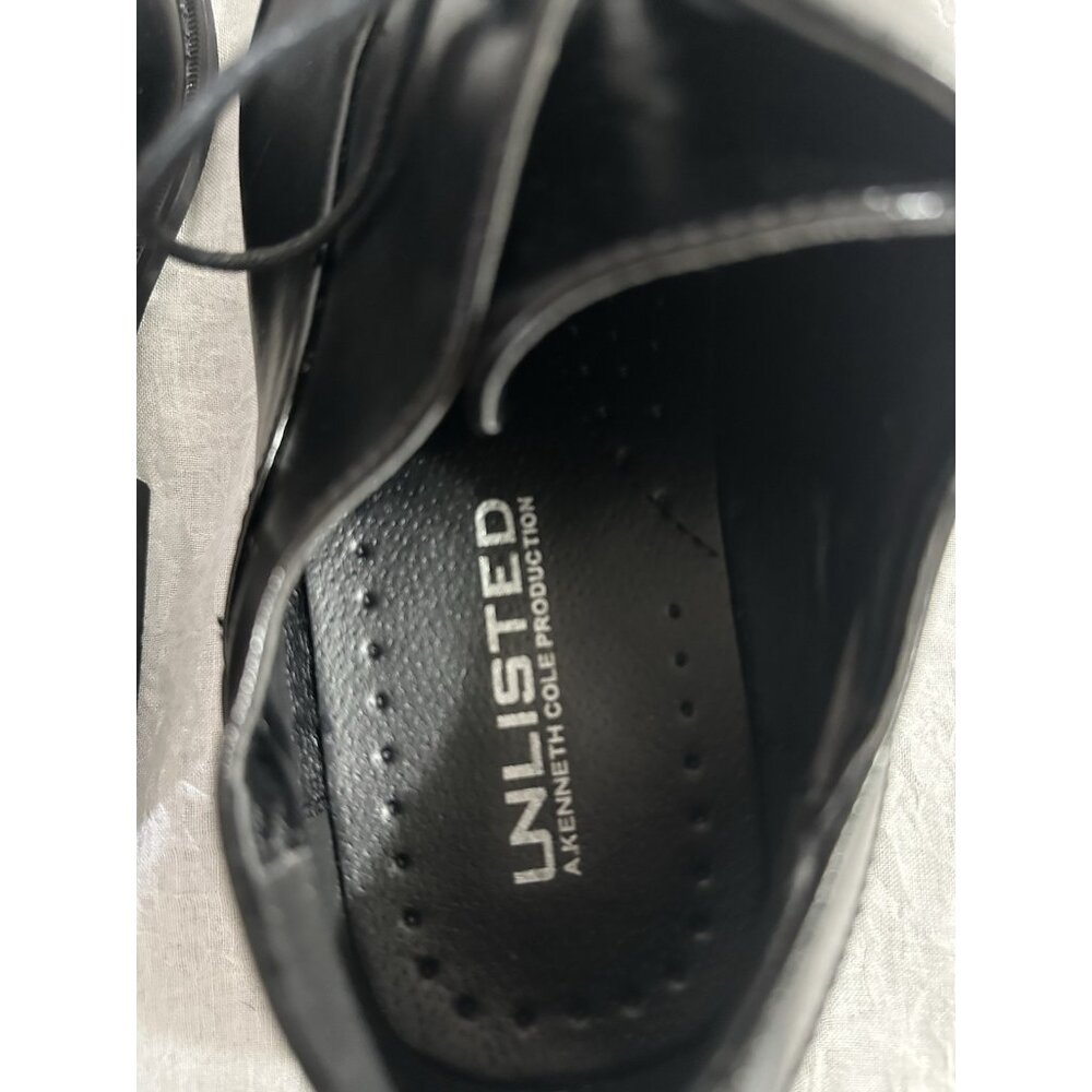 Unlisted Kenneth Cole Men's Dress Shoes Black Size 10.5 Half Time Oxford Lace Up - Picture 5 of 7